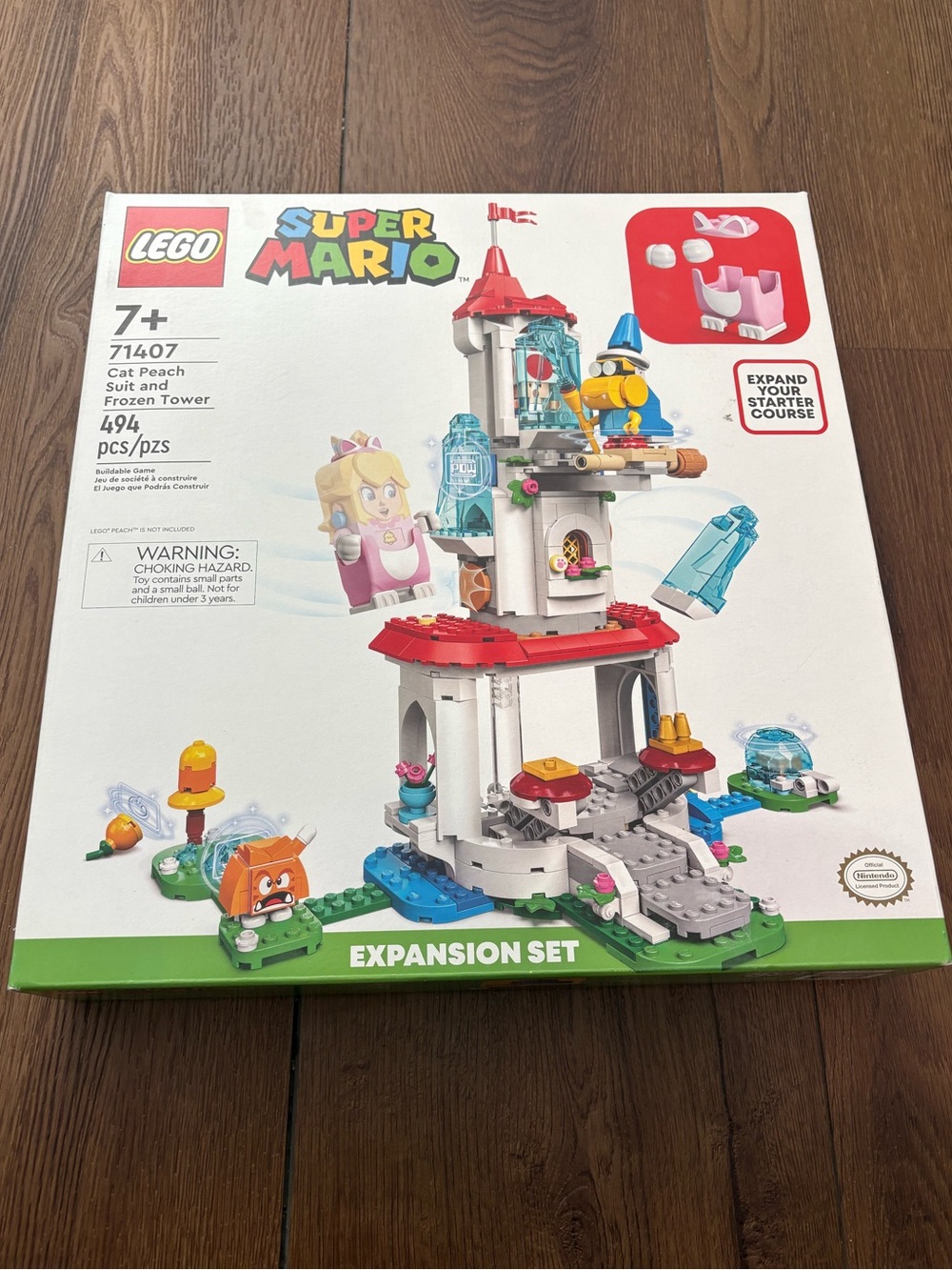 LEGO Super Mario Cat Peach Suit and Frozen Tower Expansion Set NEW